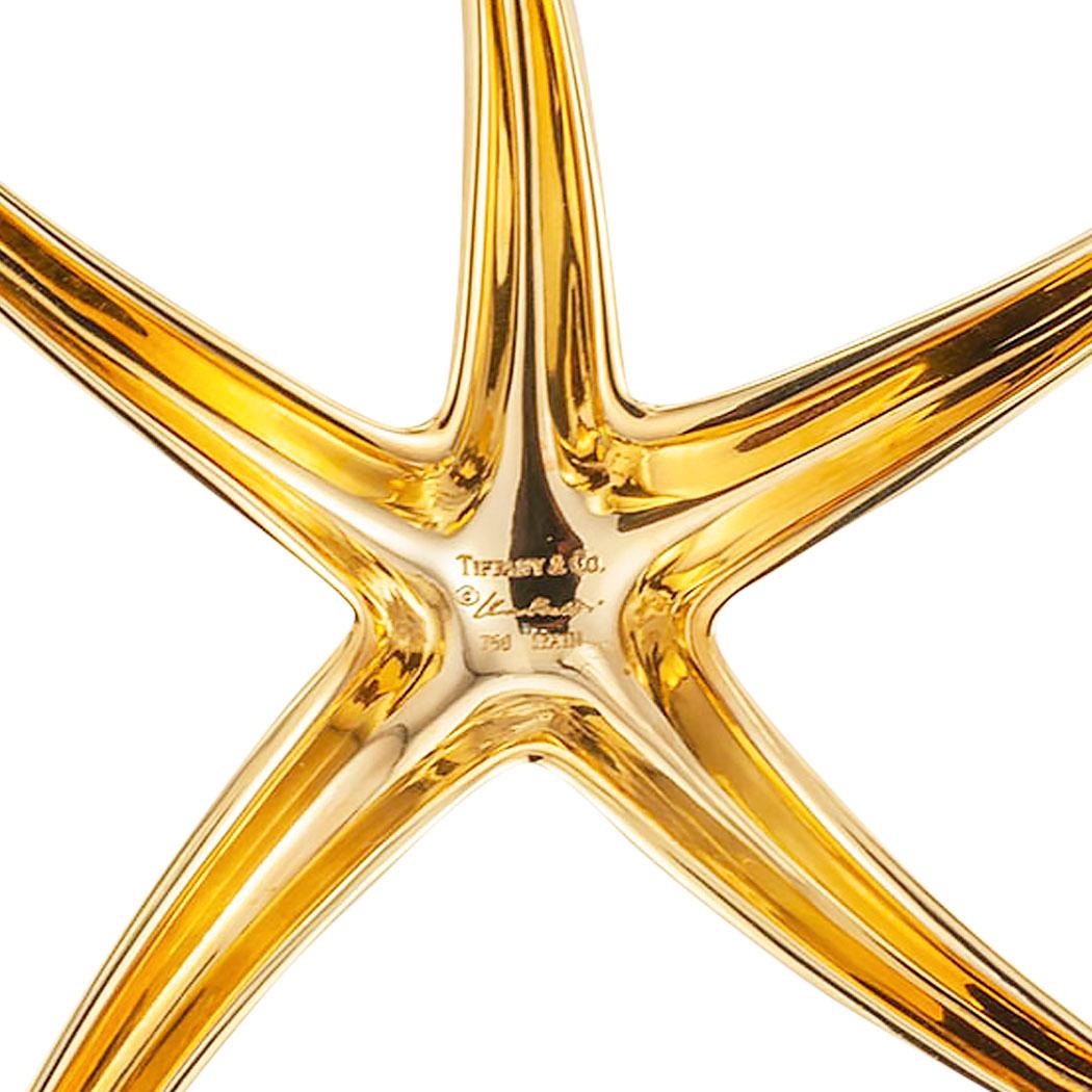 Tiffany & Co. Elsa Peretti Yellow Gold Sea Star Pendant Necklace 1