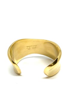 Tiffany & Co. Elsa Peretti Yellow Gold Small Bone Cuff Bangle Bracelet