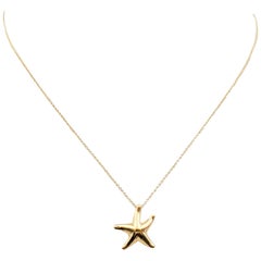 Tiffany & Co. Elsa Peretti Yellow Gold Starfish Pendant Necklace