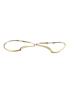 TIFFANY & CO. ELSA PERRETI 18k Yellow Gold Heart Hoop Earrings Large 1970s