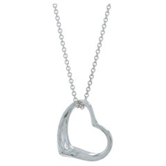 Tiffany 
Co. Elsa Perreti Pendant Necklace 15" - Sterling Silver 925 Love