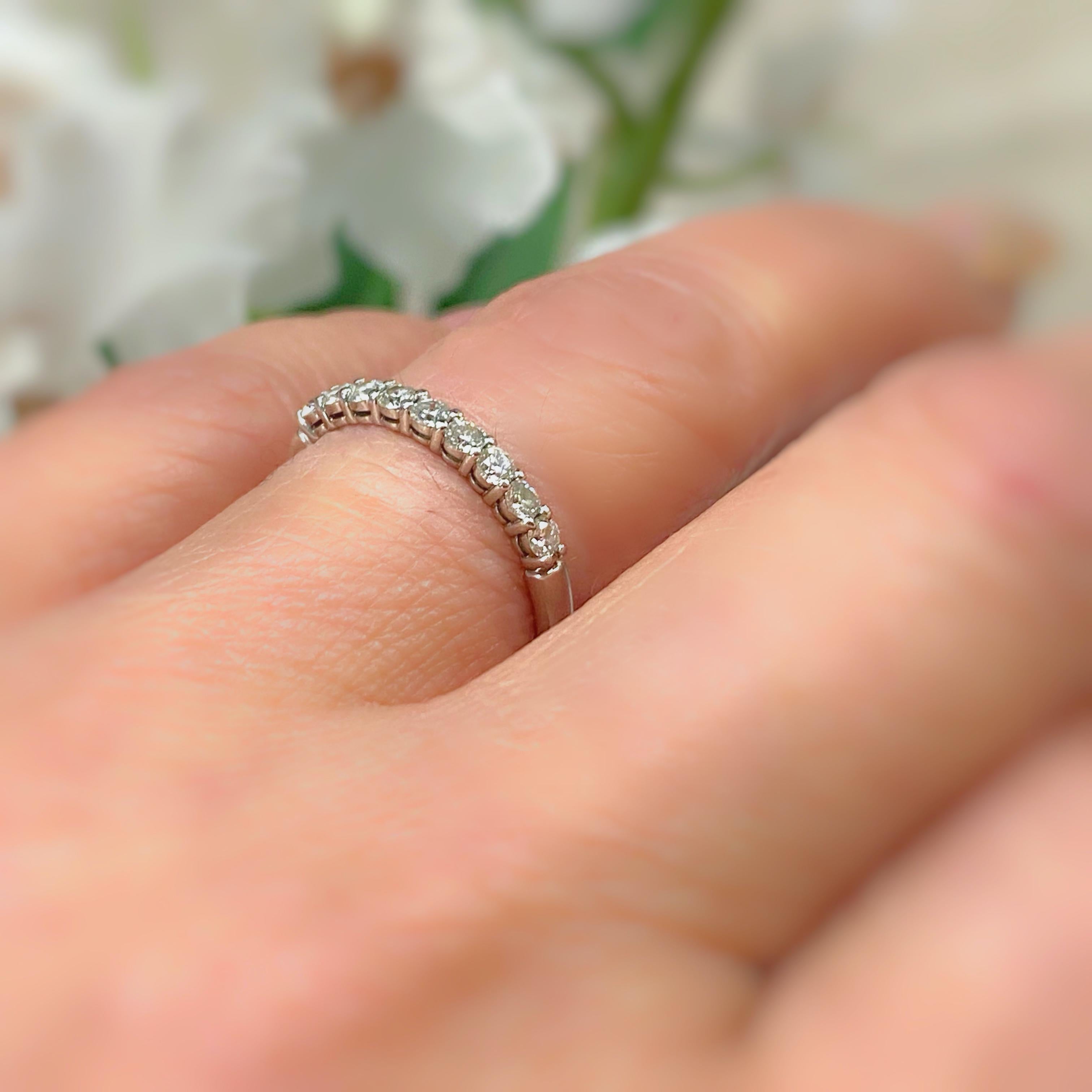 Tiffany & Co Embrace Diamond Platinum Band Shared-Setting 6