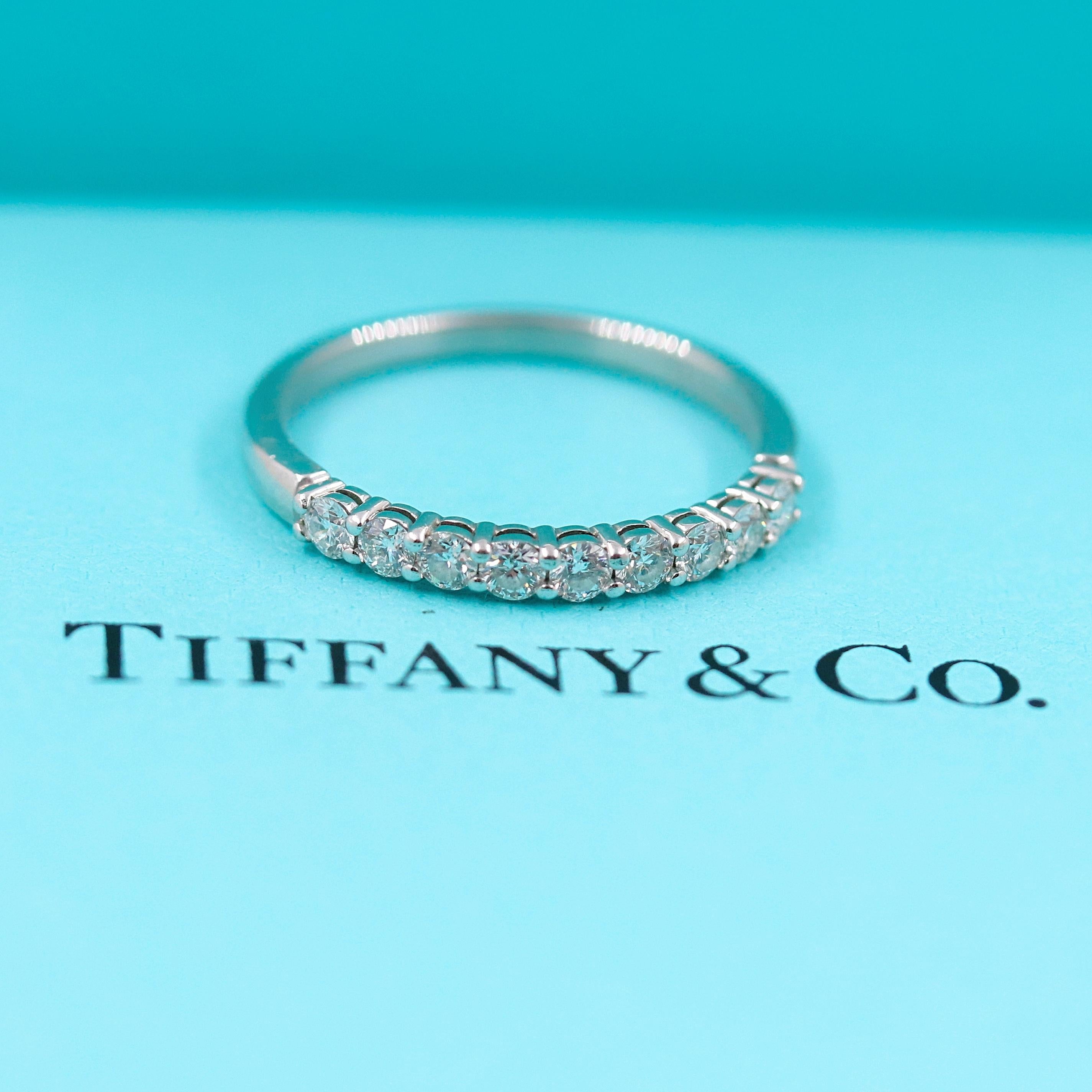 Tiffany & Co Embrace Diamond Platinum Band Shared-Setting 1