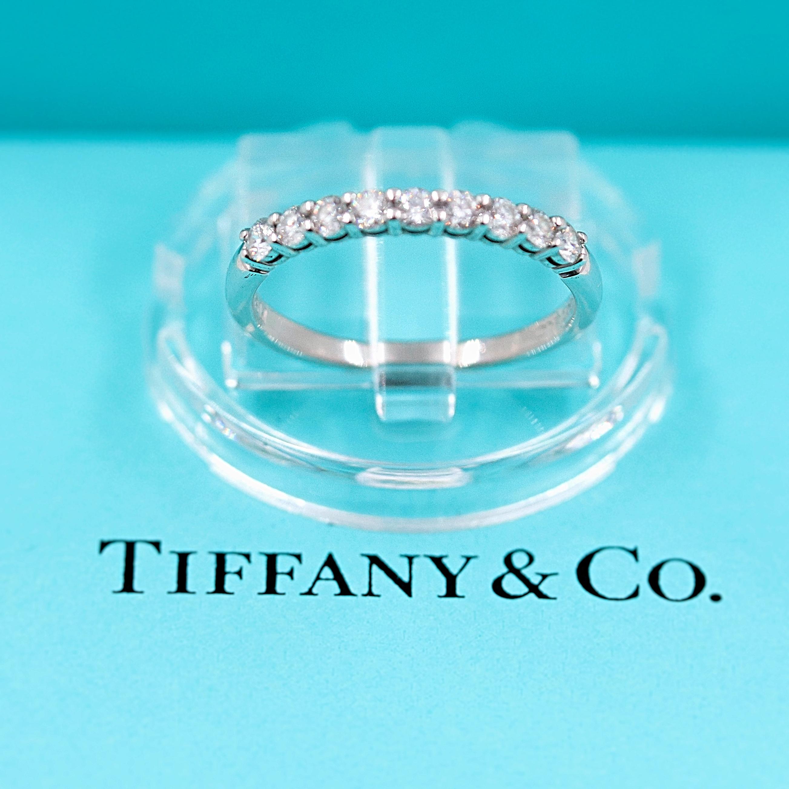 Tiffany & Co Embrace Diamond Platinum Band Shared-Setting 2