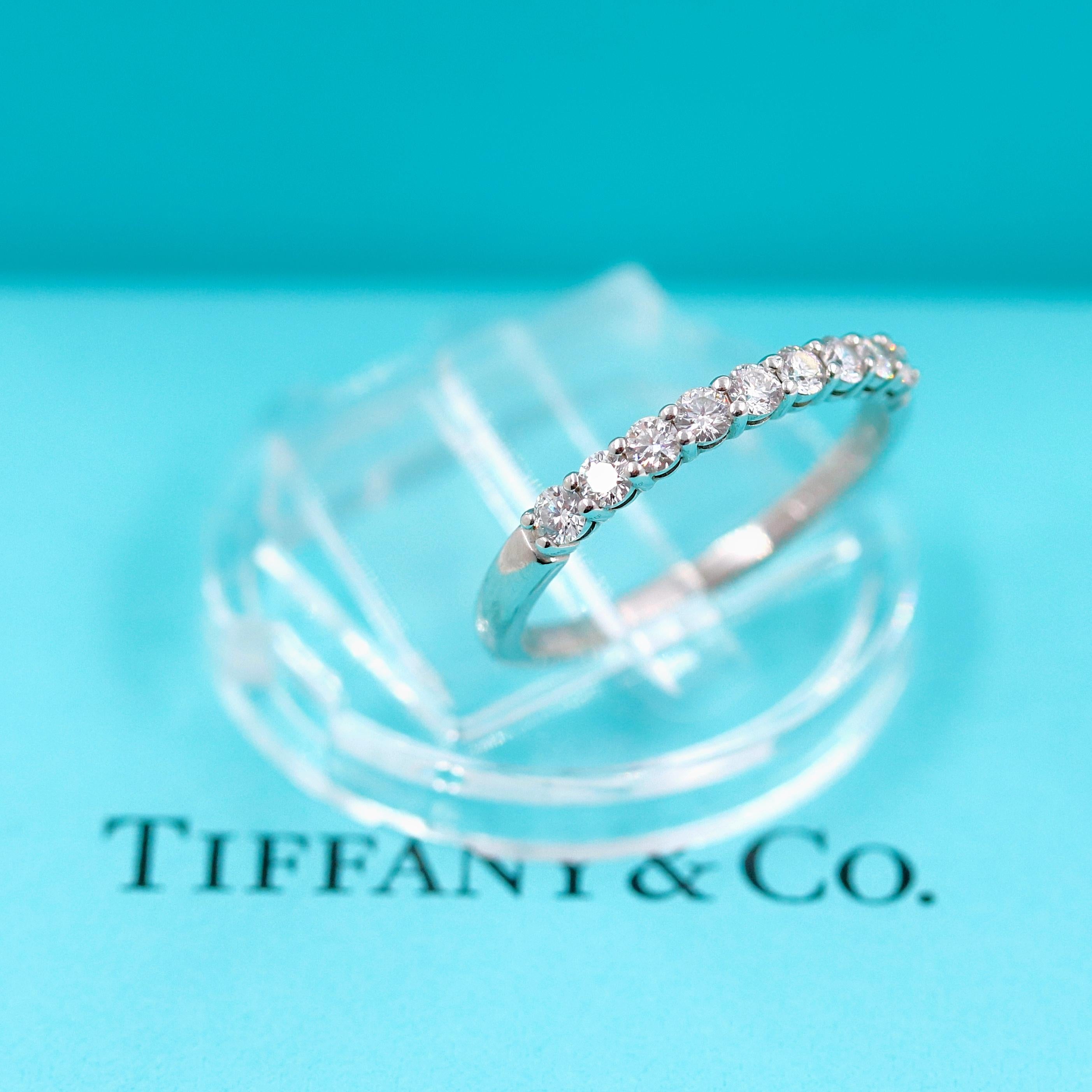 Tiffany & Co Embrace Diamond Platinum Band Shared-Setting 3