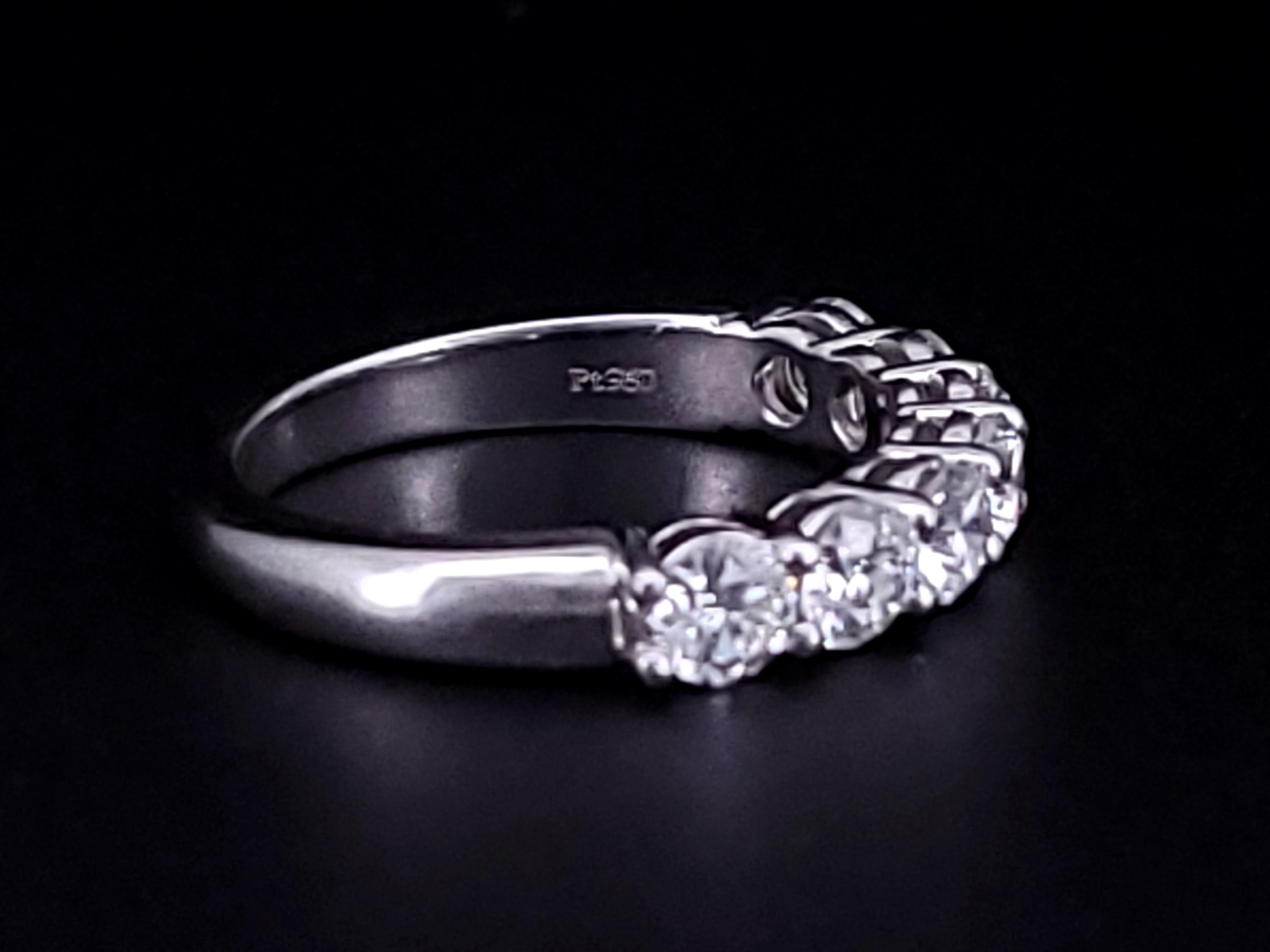 Tiffany & Co. Embrace 7 Stone Diamond Wedding Anniversary Band Size 7 For Sale 2