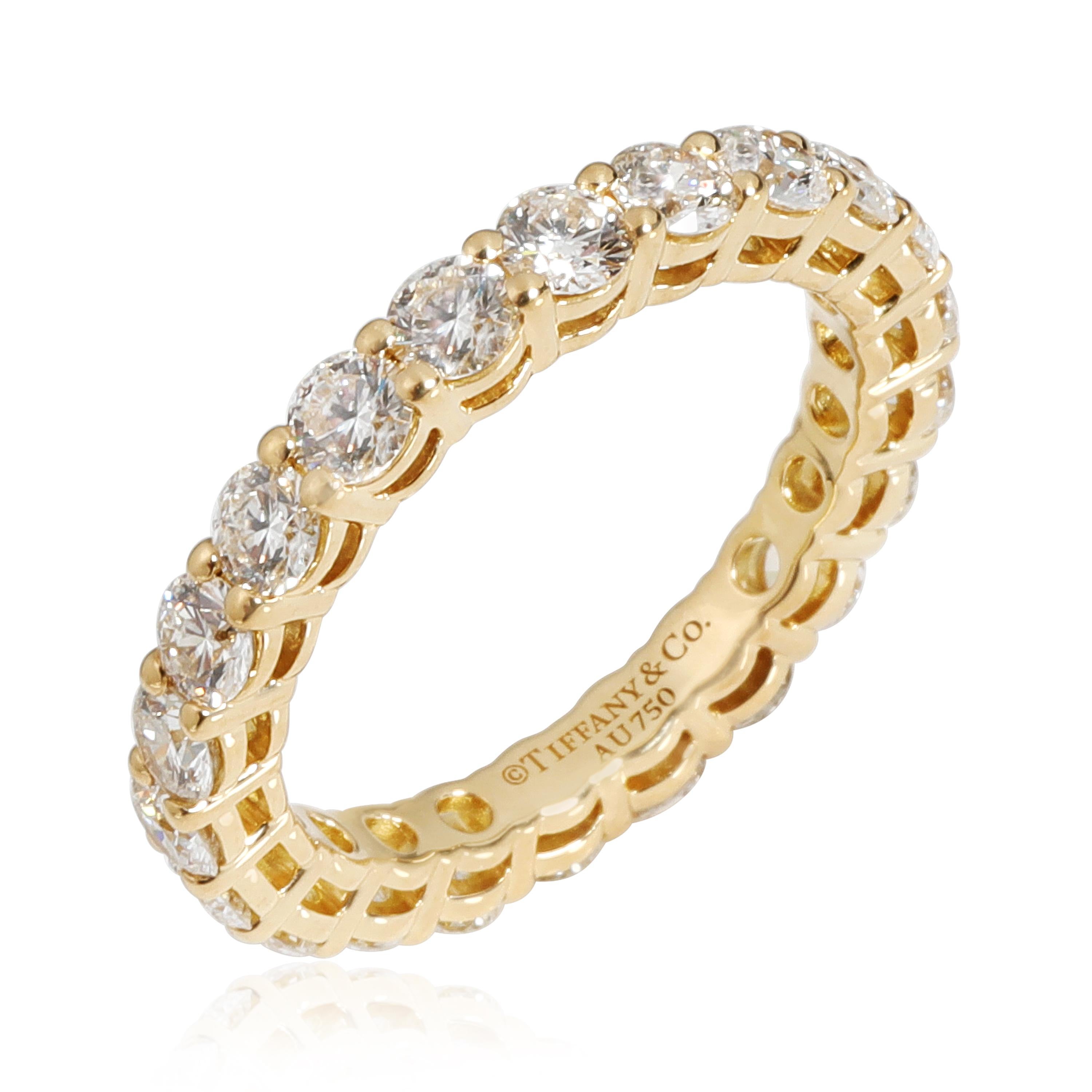 Tiffany & Co. Embrace Diamond Eternity Band in 18k Yellow Gold 1.80 CTW In Excellent Condition In New York, NY