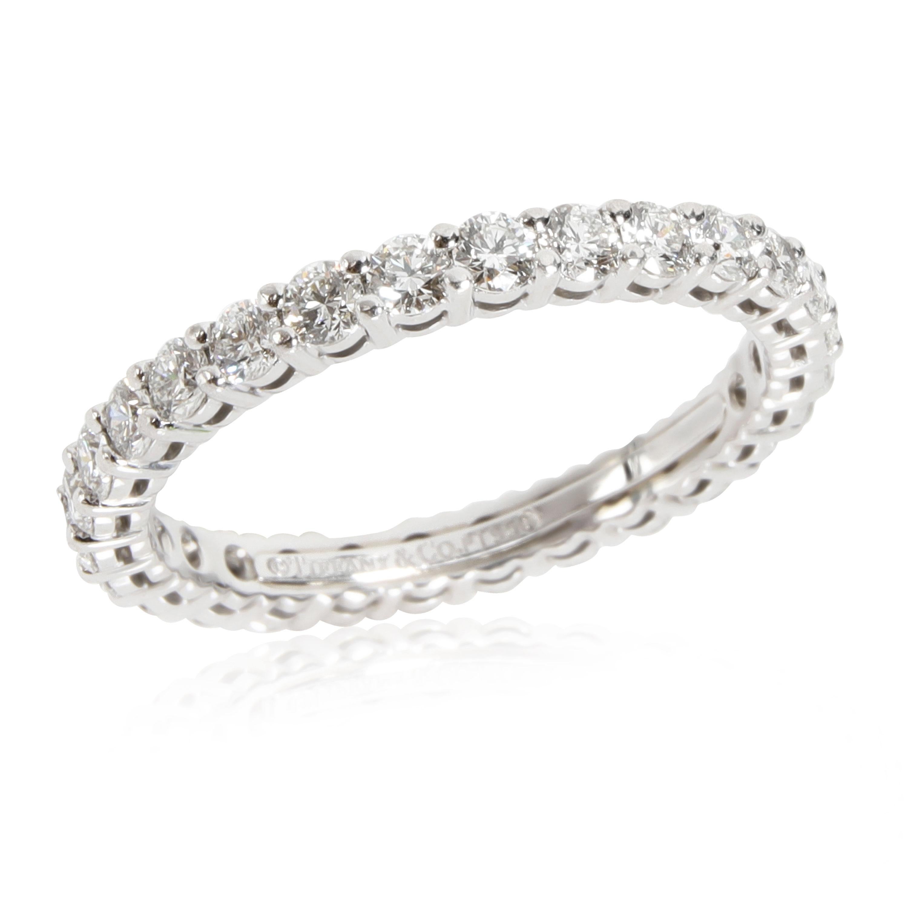 Tiffany & Co. Embrace Diamond Eternity Band in Platinum 0.85 CTW In Excellent Condition In New York, NY