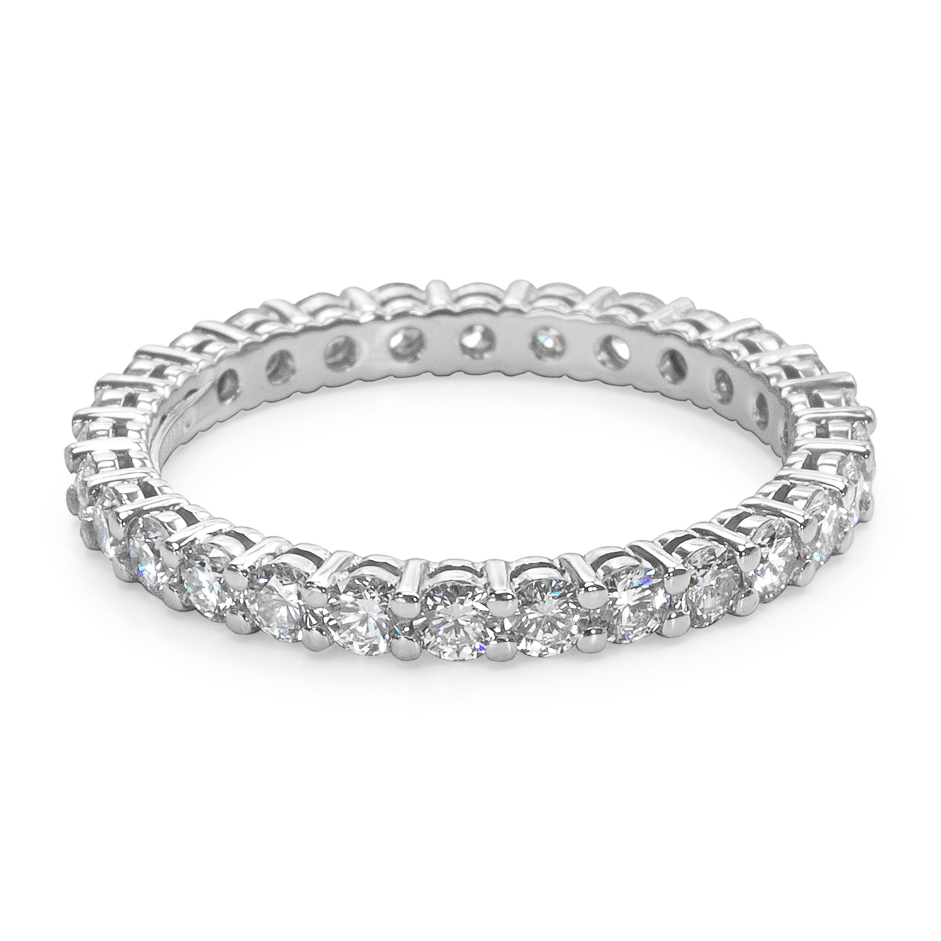 Tiffany & Co. Embrace Diamond Eternity Band in Platinum 1.00 Carat In Excellent Condition In New York, NY