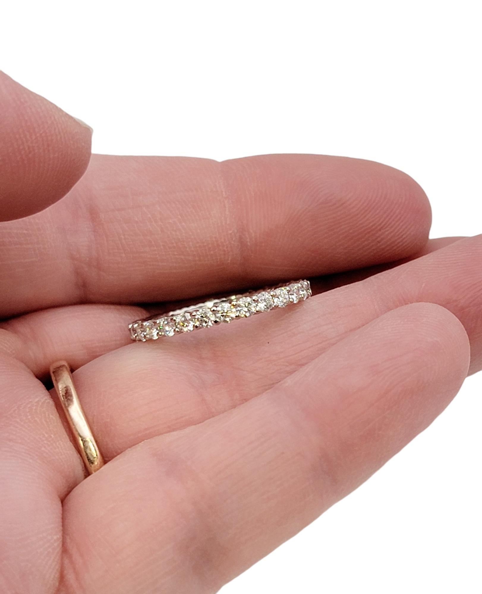 Tiffany & Co. Embrace Full Eternity Diamond Platinum Band Ring .85 Carat Total 1
