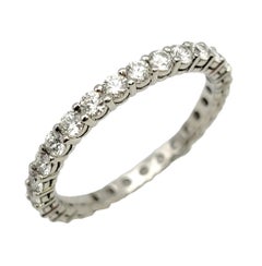 Tiffany & Co. Embrace Full Eternity Diamond Platinum Band Ring .85 Carat Total
