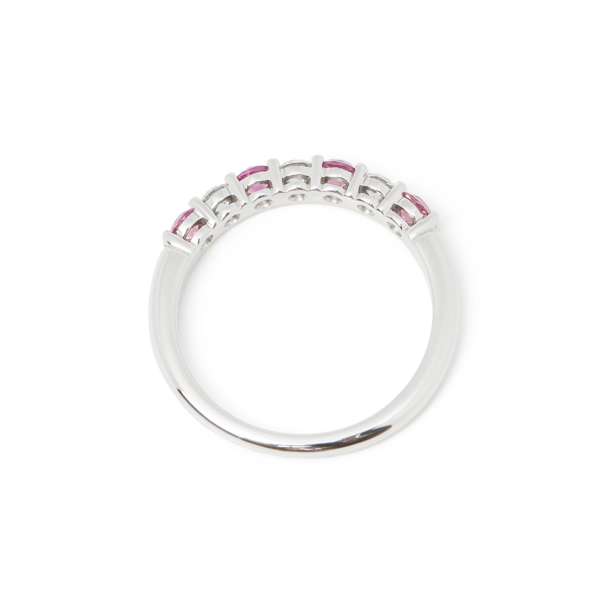 Contemporary Tiffany & Co Embrace Pink Sapphire and Diamond Eternity Ring