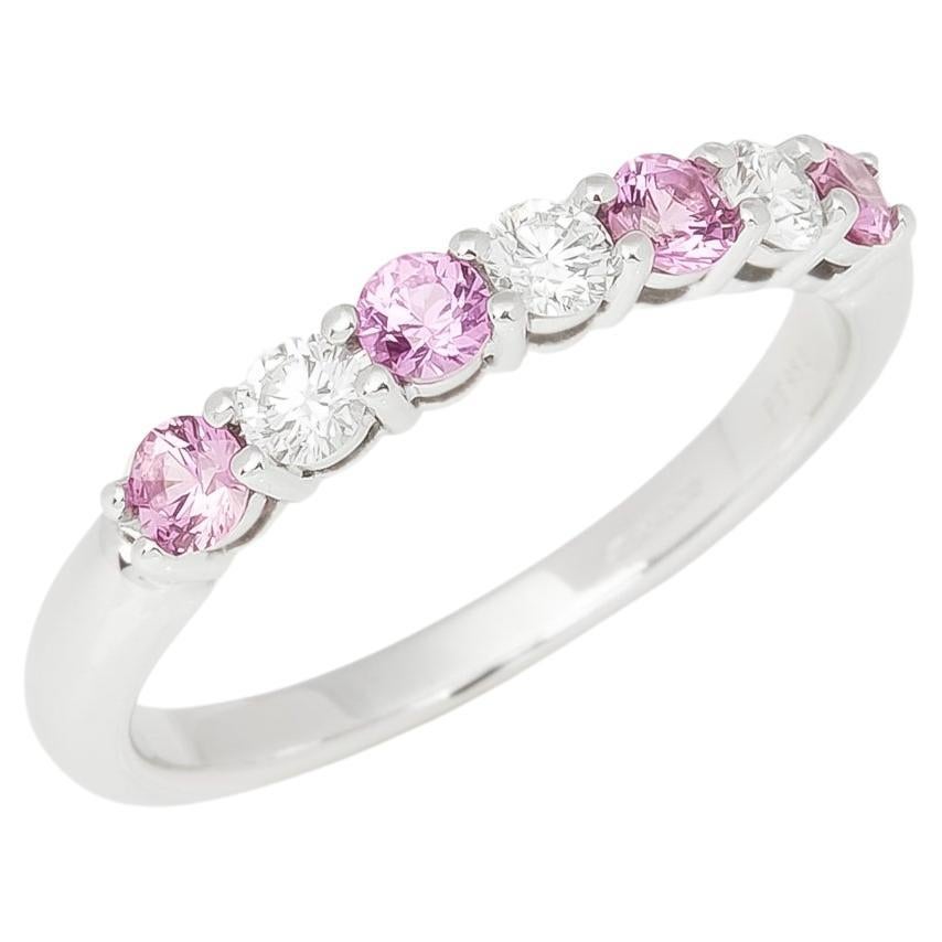 Tiffany & Co Embrace Pink Sapphire and Diamond Eternity Ring
