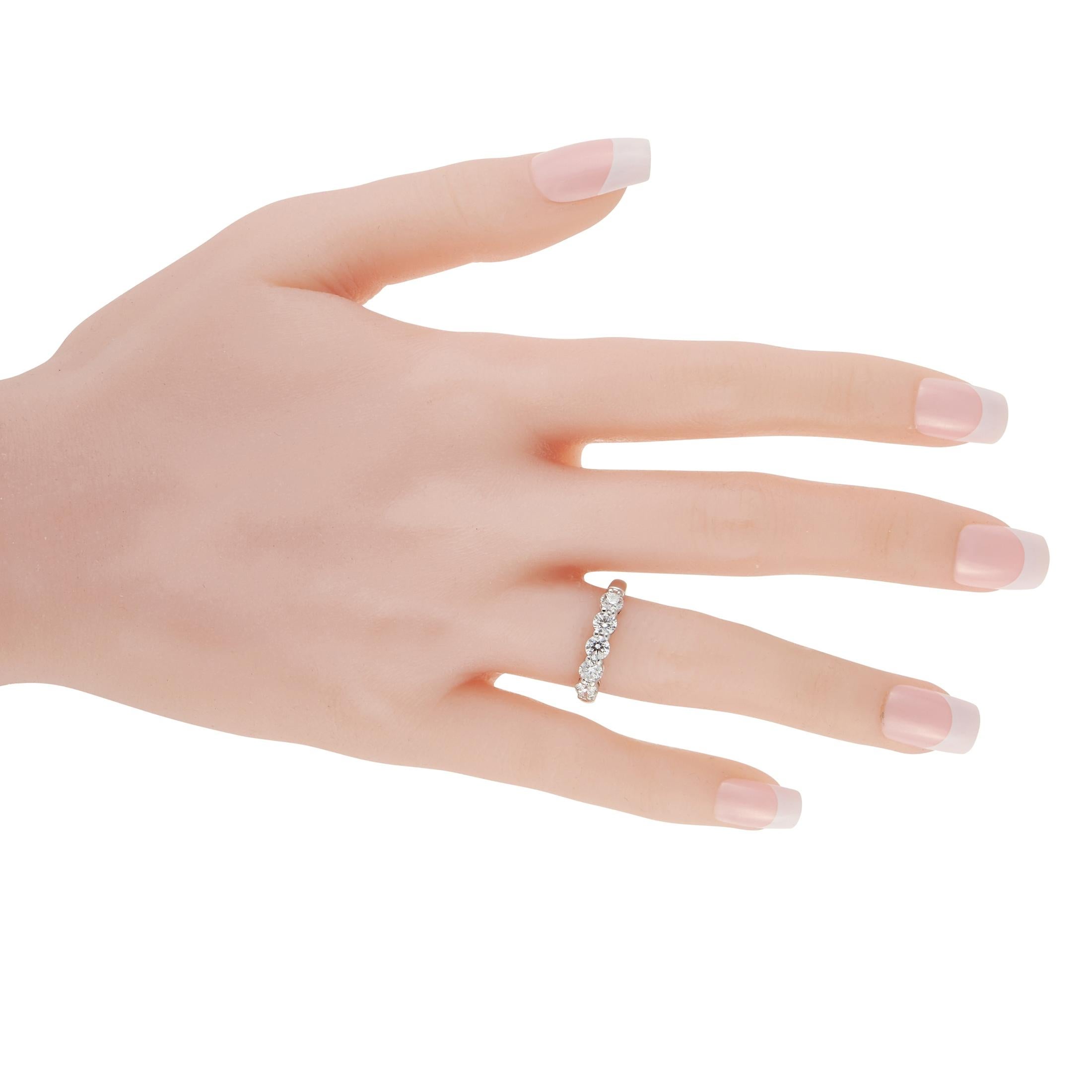Round Cut Tiffany & Co. Embrace Platinum 1.00 Ct Diamond Wedding Band Ring