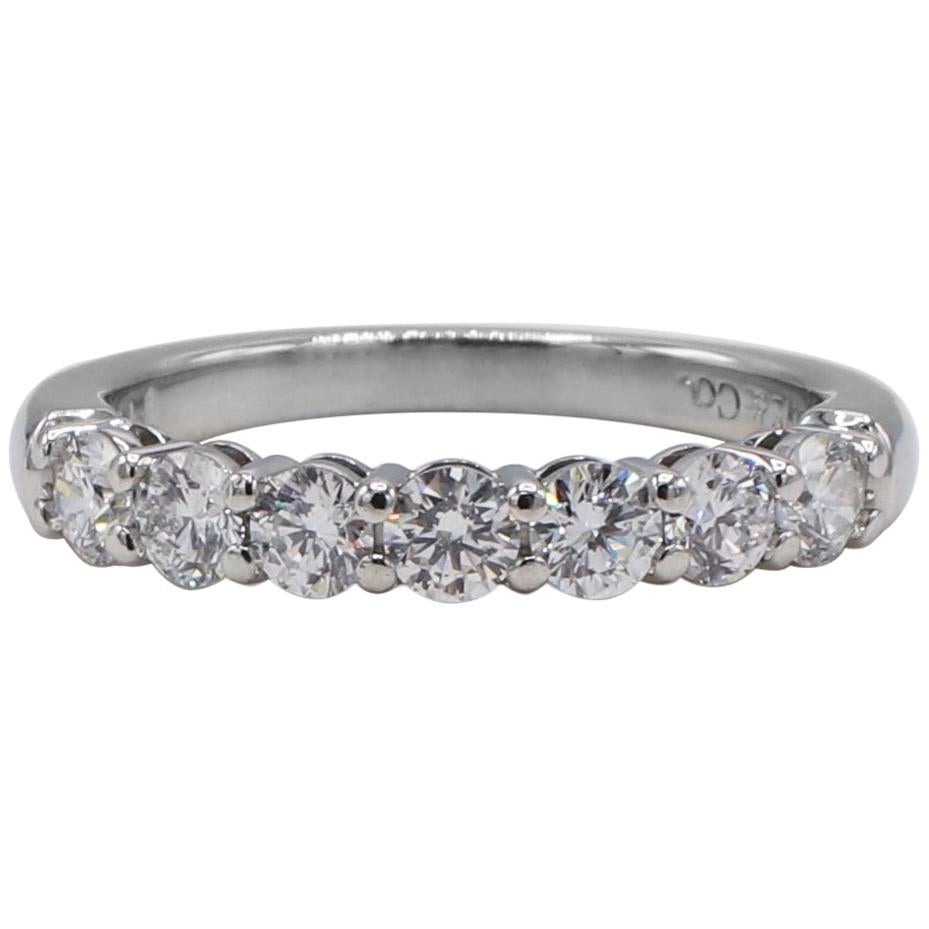 Tiffany & Co. Embrace Platin-Diamant 7-Stein .57 Karat Ehering