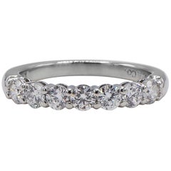 Tiffany & Co. Embrace Platinum Diamond 7-Stone .57 Carat Wedding Band Ring