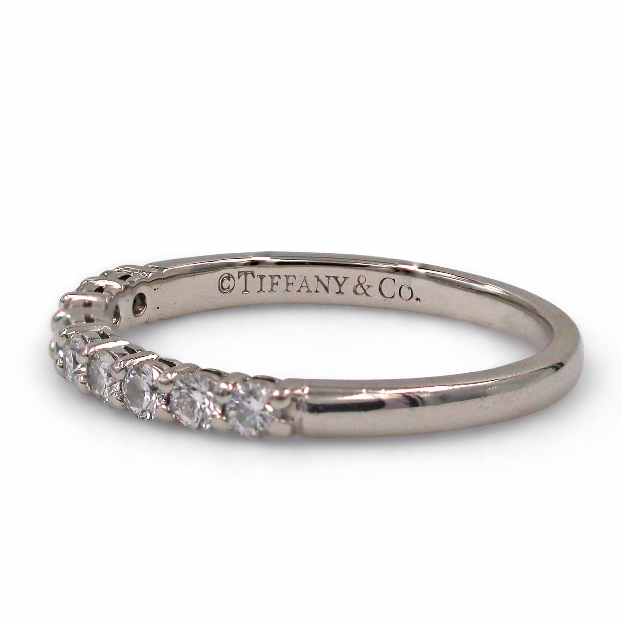 Tiffany & Co. Embrace Platinum Diamond Band In Excellent Condition In New York, NY