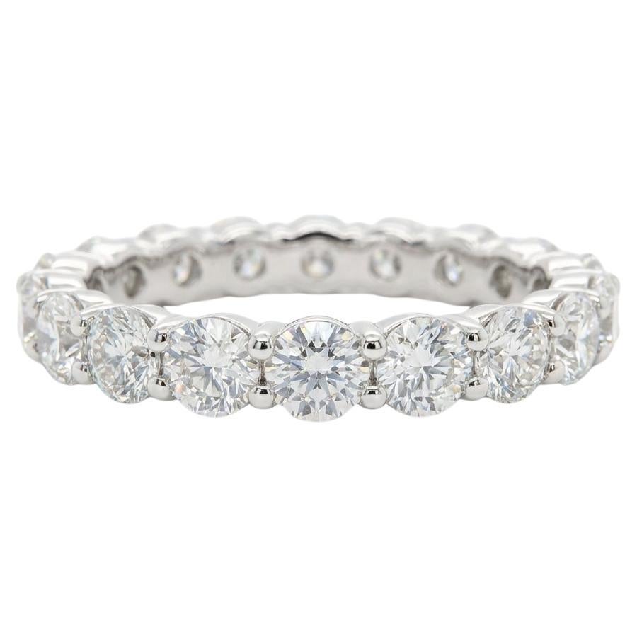 Tiffany 
Co. Embrace Platinum Diamond Eternity Band Ring 1.80 Carats in vendita