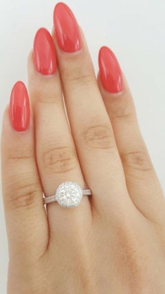 Tiffany & Co. Embrace Platinum Diamond Halo Engagement Ring – 1.68 CTW