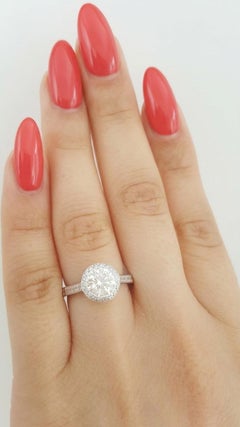 Tiffany & Co. Embrace Platinum Diamond Halo Engagement Ring – 1.68 CTW