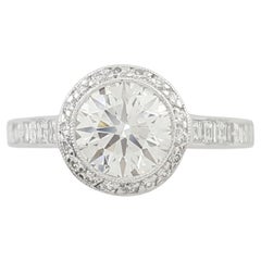 Tiffany & Co. Embrace Platinum Diamond Halo Engagement Ring – 1.68 CTW