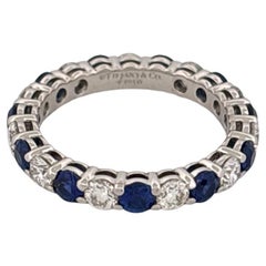Tiffany & Co. Bracelet éternel Embrace Platinum Diamond & Sapphire 2 Carat Total Eternity Band
