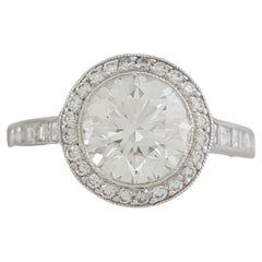 Tiffany & Co. Embrace Bague idéale en platine avec trois diamants ronds parfaits