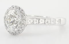 Tiffany & Co. Embrace Round Diamond Halo Engagement Ring in Platinum