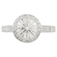 Tiffany & Co. Embrace Round Diamond Halo Engagement Ring in Platinum
