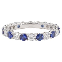 Tiffany & Co. Bague d'éternité Embrace saphir et diamant sertie en platine
