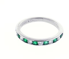 Tiffany & Co. Emerald and Diamond Band Ring