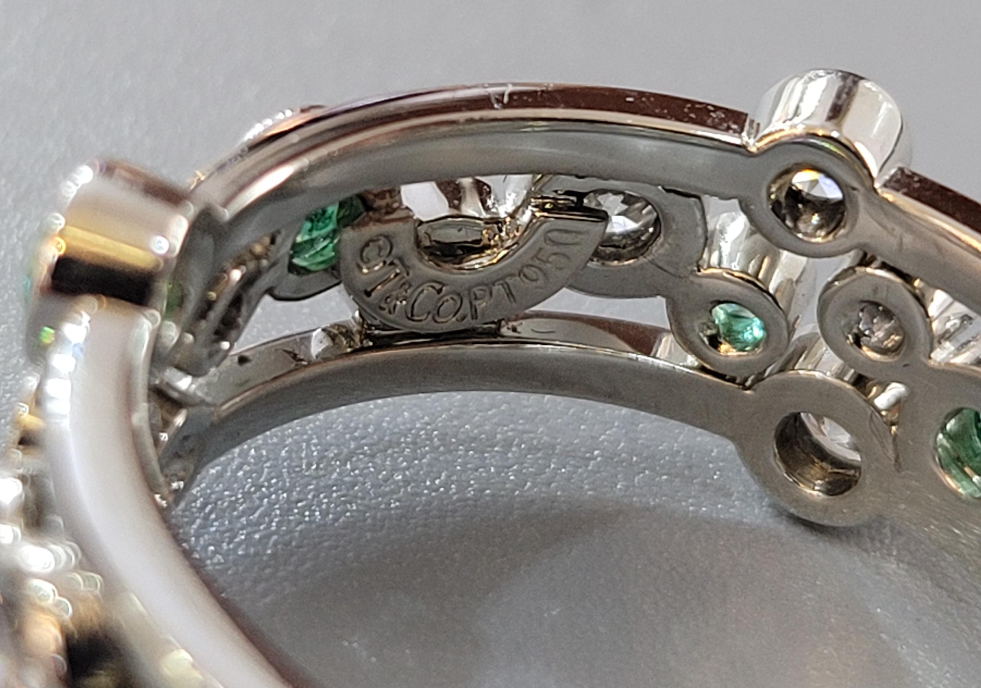 De las mujeres Tiffany & Co. Anillo Burbujas Esmeralda y Diamante en venta