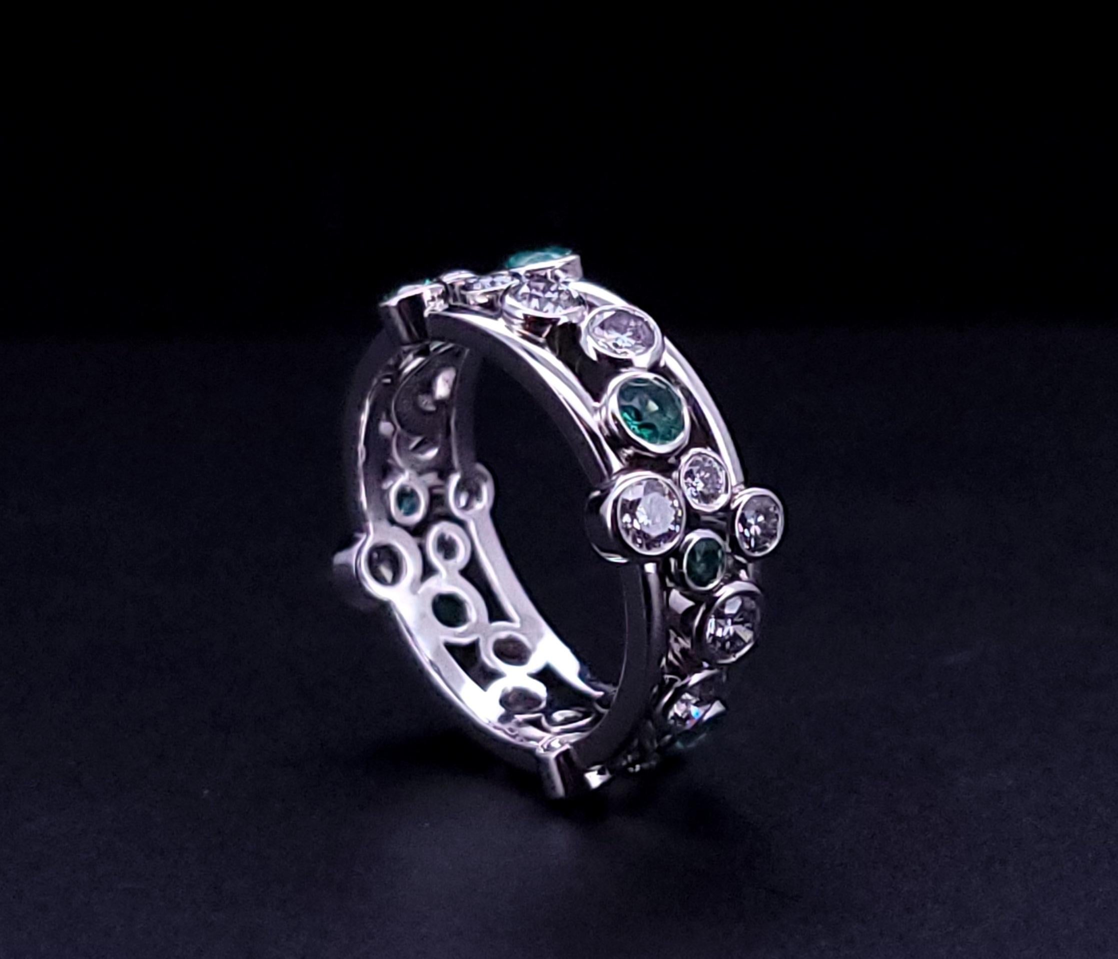 Tiffany & Co. Anillo Burbujas Esmeralda y Diamante en venta 1