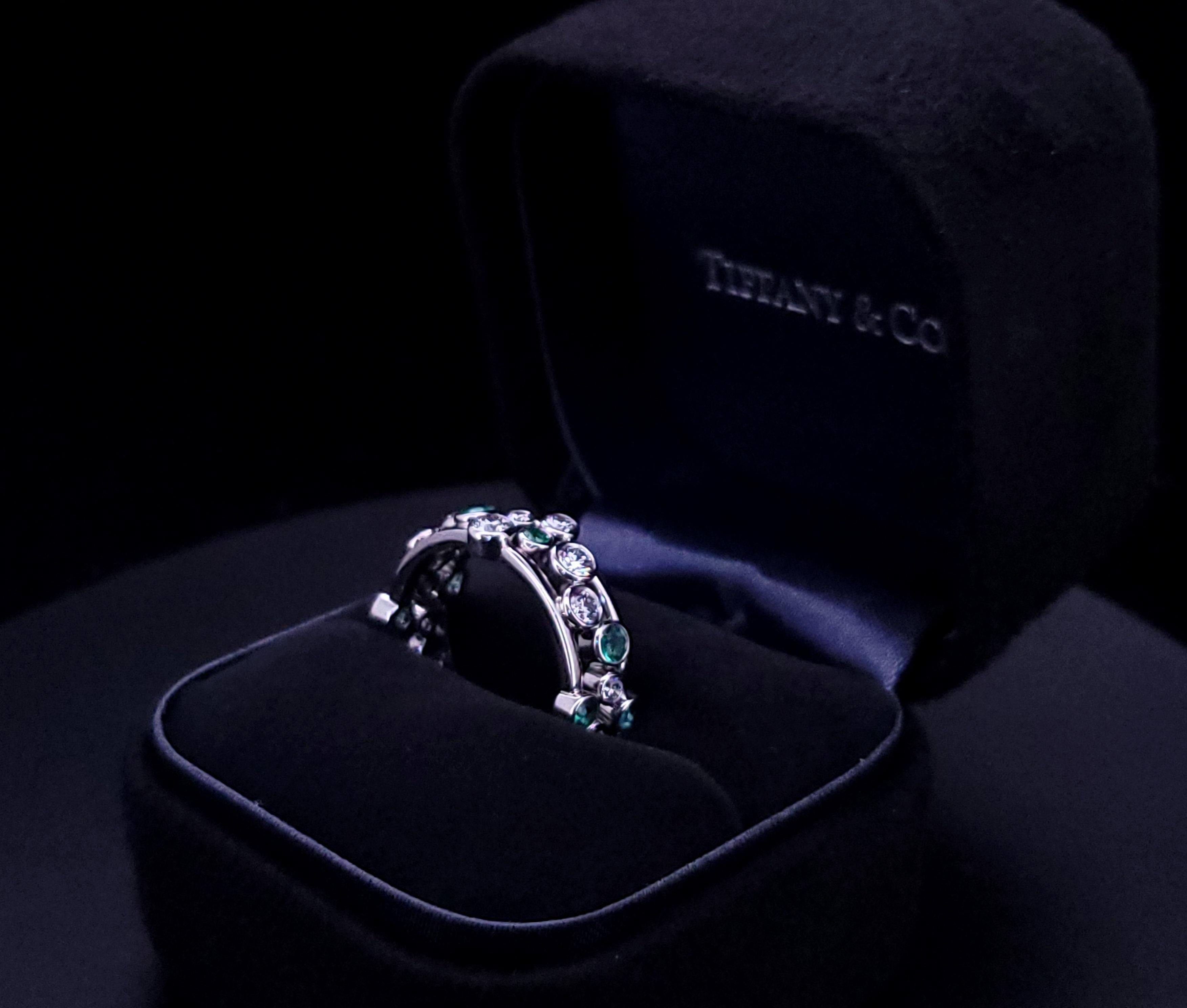 Tiffany & Co. Anillo Burbujas Esmeralda y Diamante en venta 2