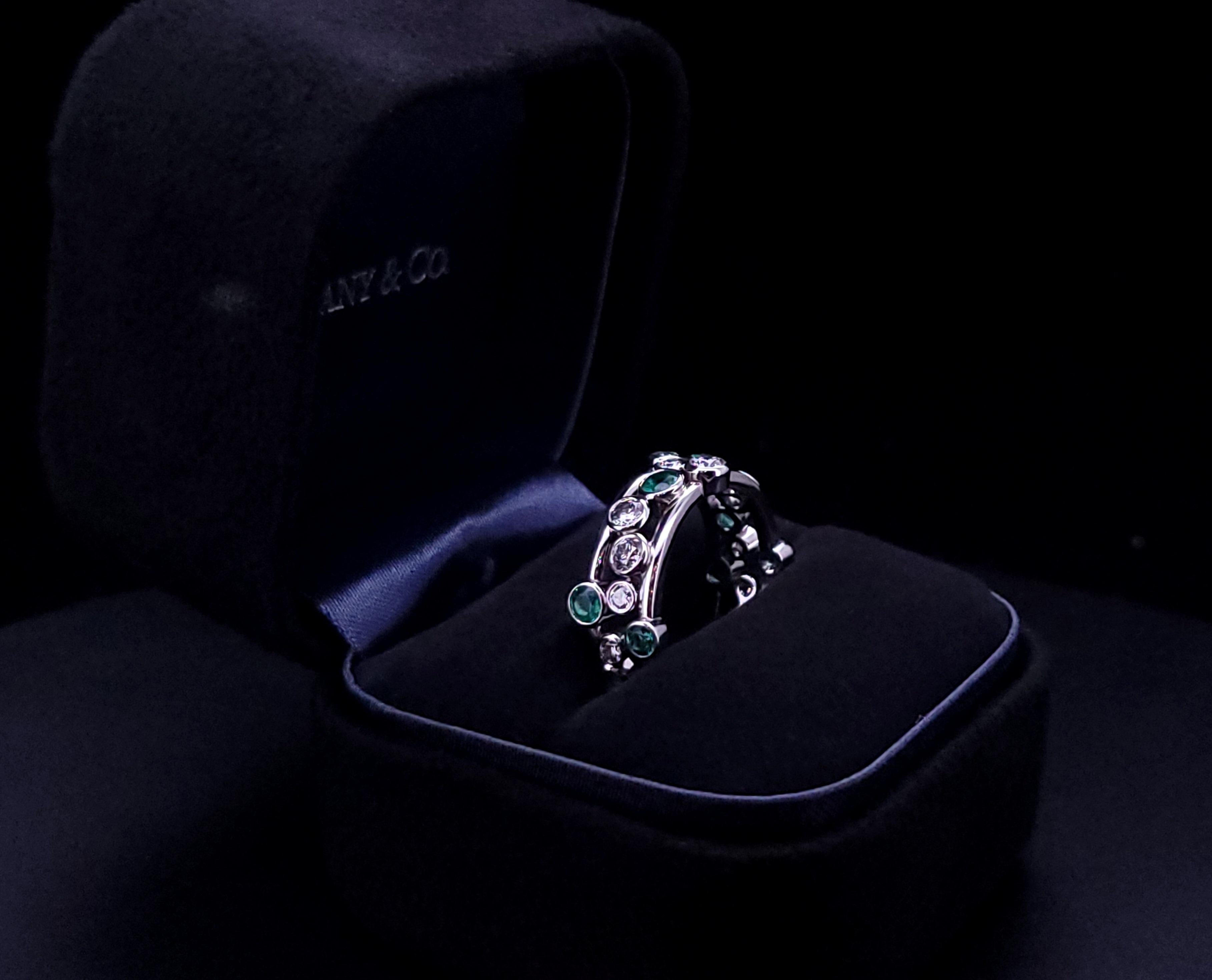 Tiffany & Co. Anillo Burbujas Esmeralda y Diamante en venta 4