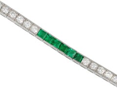 Tiffany & Co. Emerald and Diamond Line Bracelet, American, circa 1935