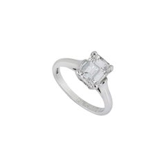 Tiffany & Co. Emerald Cut Diamond Engagement Ring 1.59ct E/VS1 GIA Certified