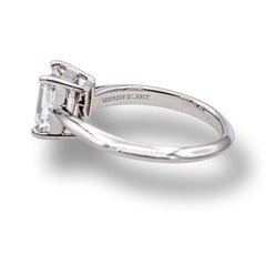 Tiffany & Co. Emerald Cut Diamond Solitaire Engagement Ring 1.38ct FVVS2 in Plat