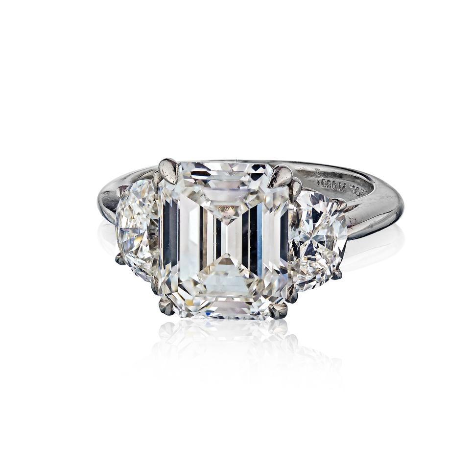 tiffany emerald diamond ring