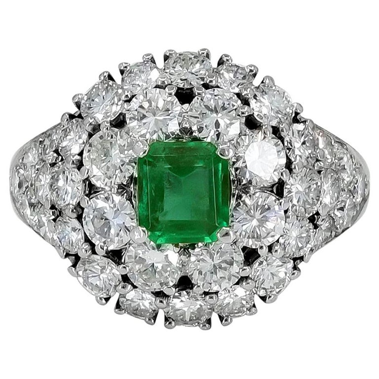 Tiffany and Co. Emerald Diamond Ring at 1stDibs tiffany emerald ring