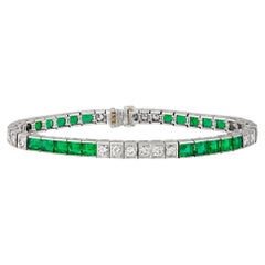 Tiffany & Co. Bracelet ligne d'émeraudes 4,00 carats