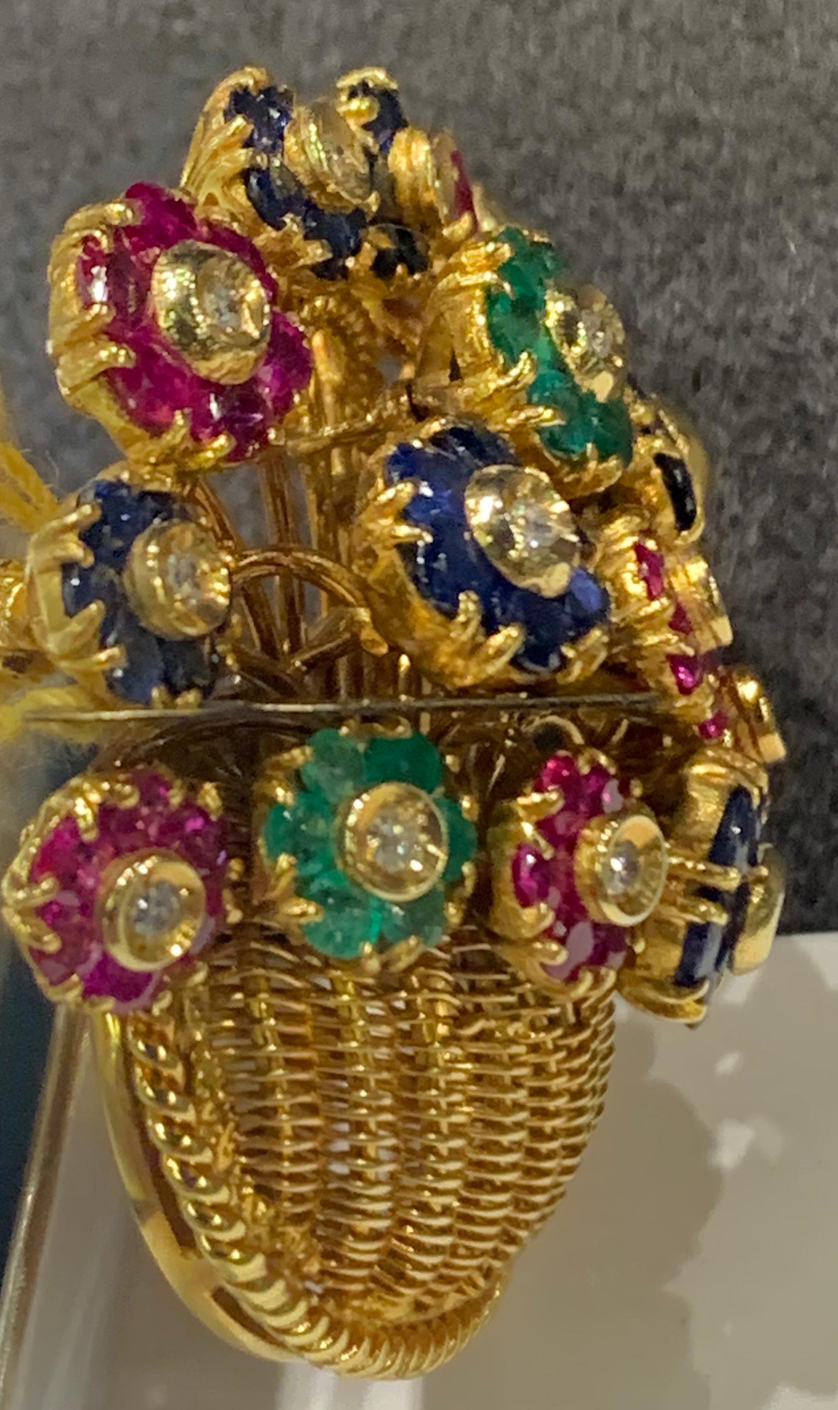 Women's Tiffany & Co. En Tremblant Gemset Gold Flower Basket