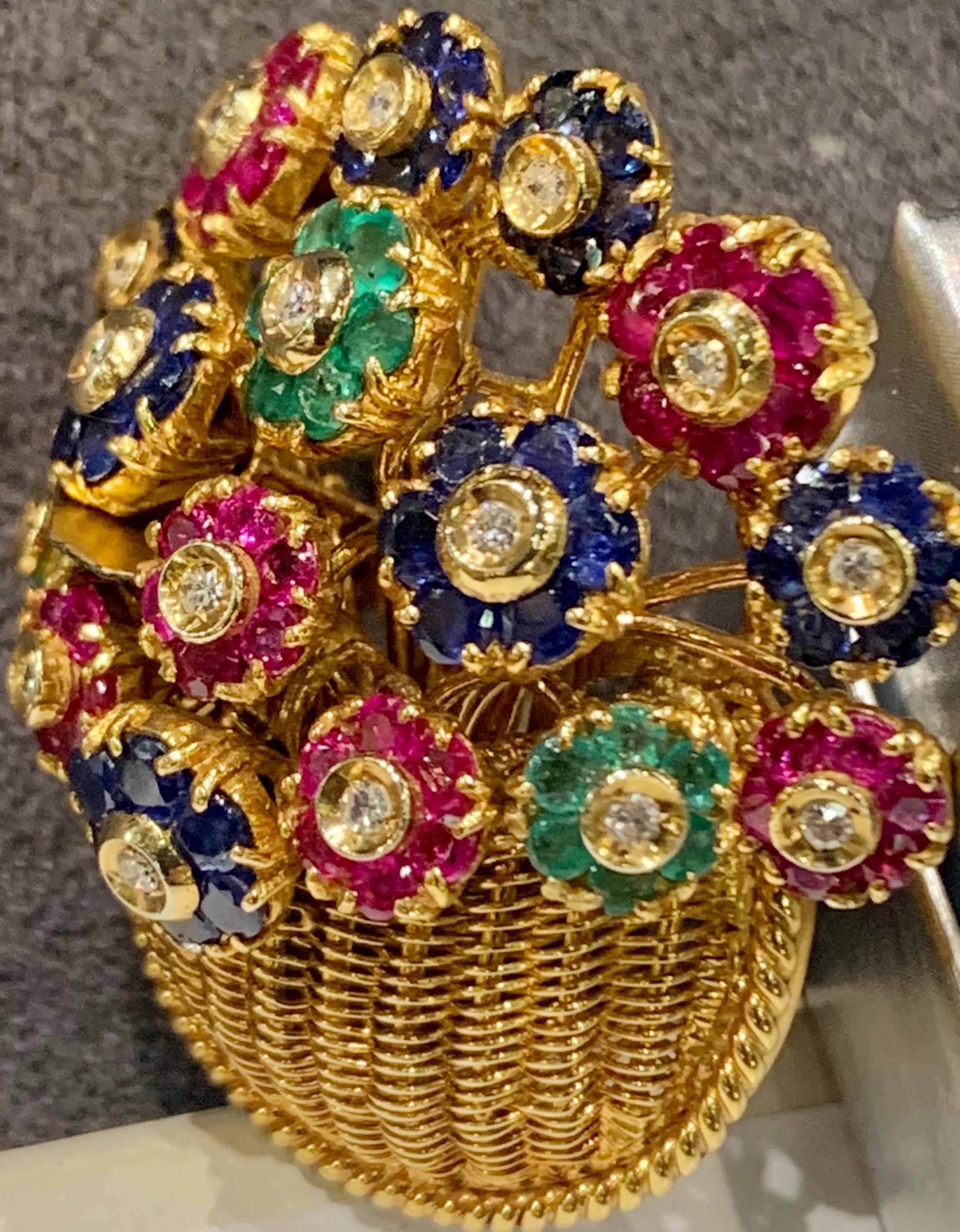 Tiffany & Co. En Tremblant Gemset Gold Flower Basket 1