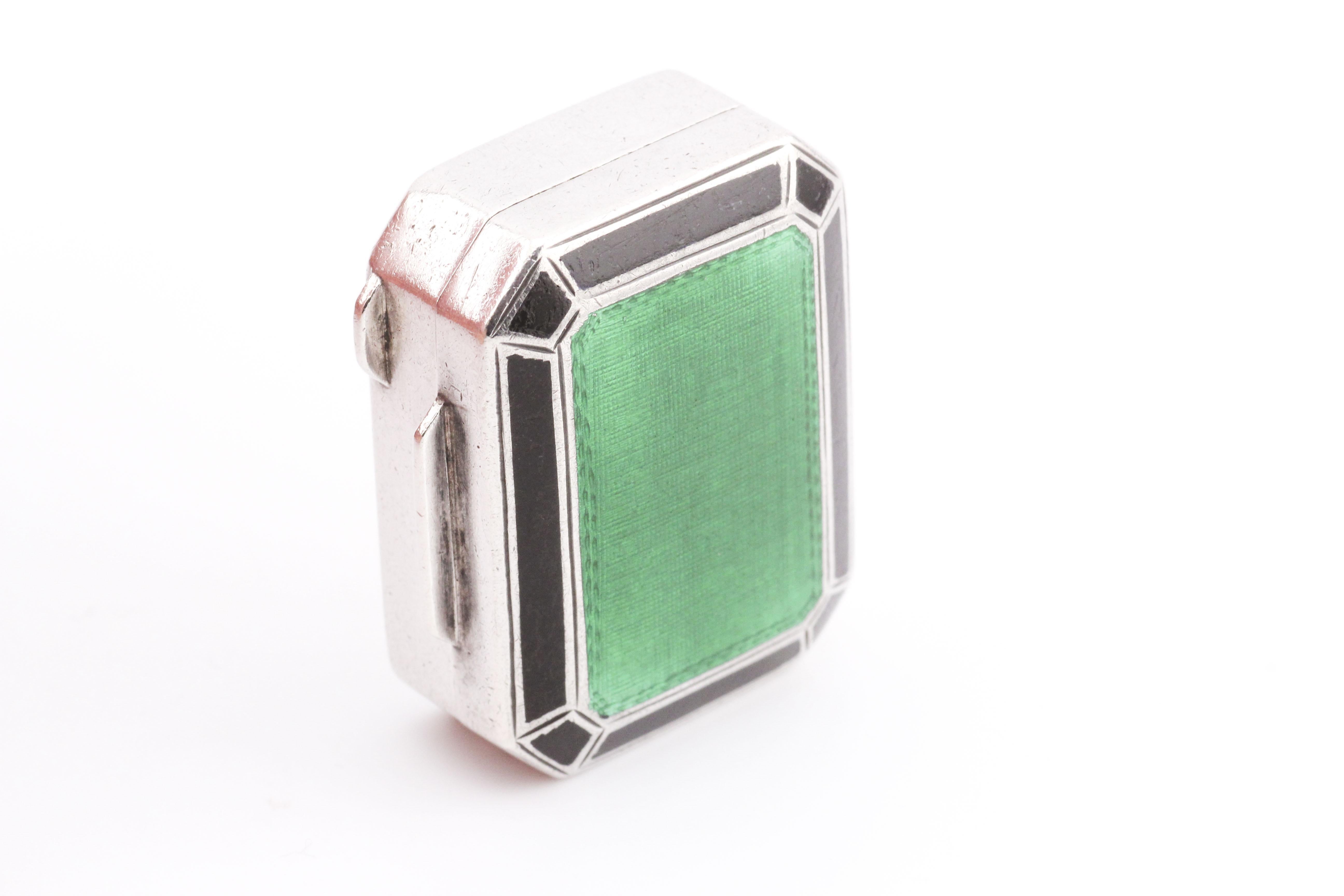 Tiffany & Co. Enamel 925 Sterling Silver Pill Box Case 1