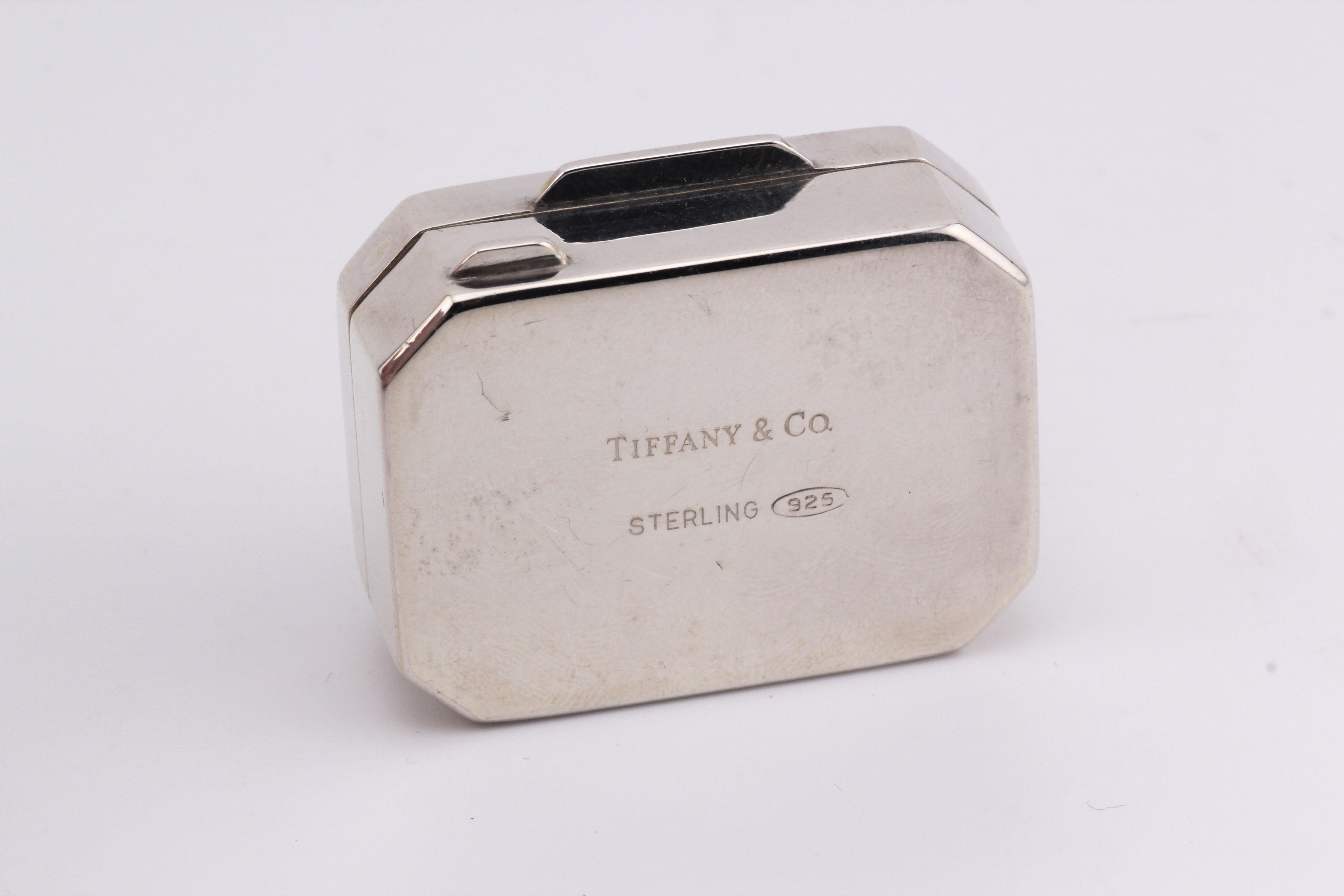 Tiffany & Co. Enamel 925 Sterling Silver Pill Box Case 2