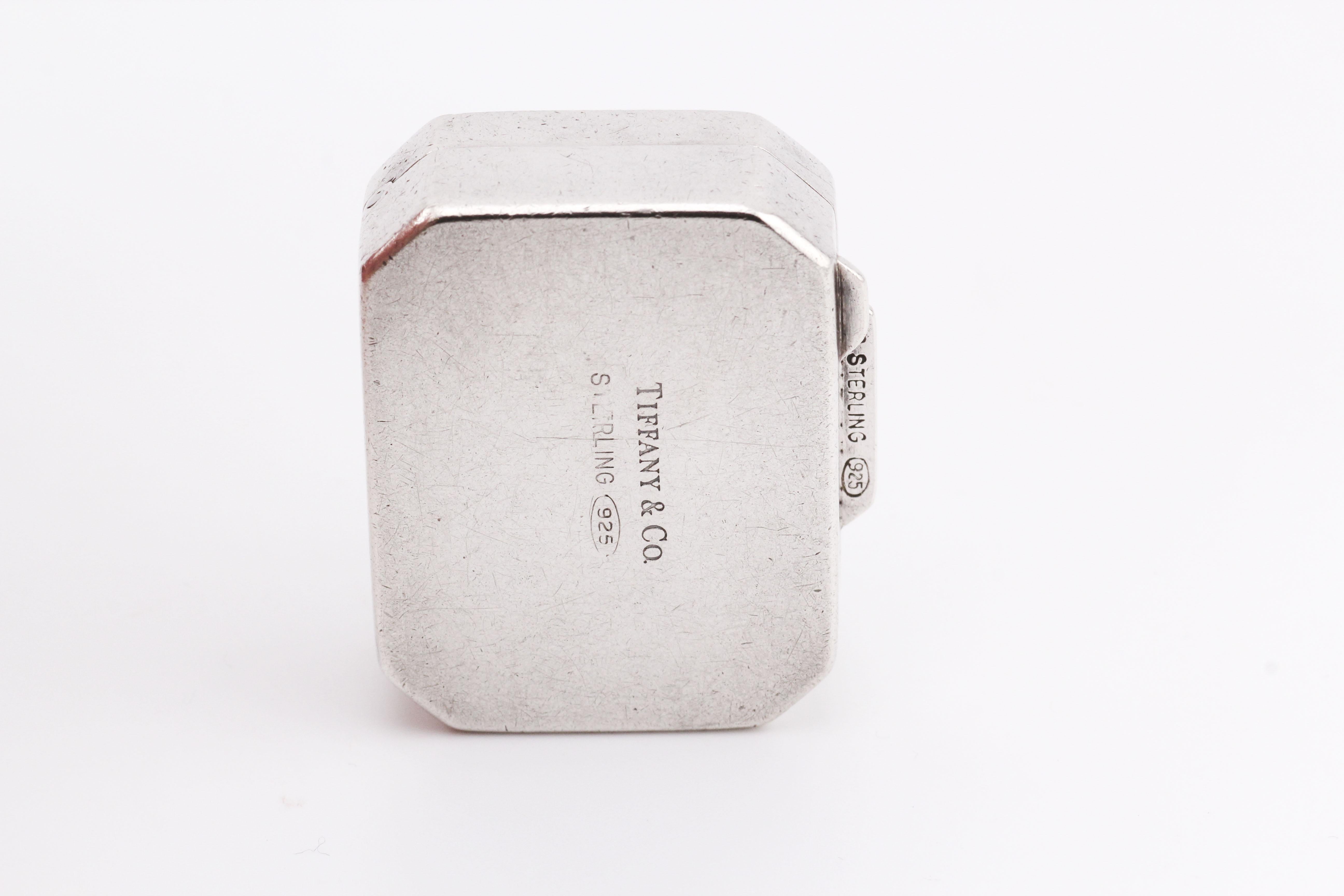 Tiffany & Co. Enamel 925 Sterling Silver Pill Box Case 2