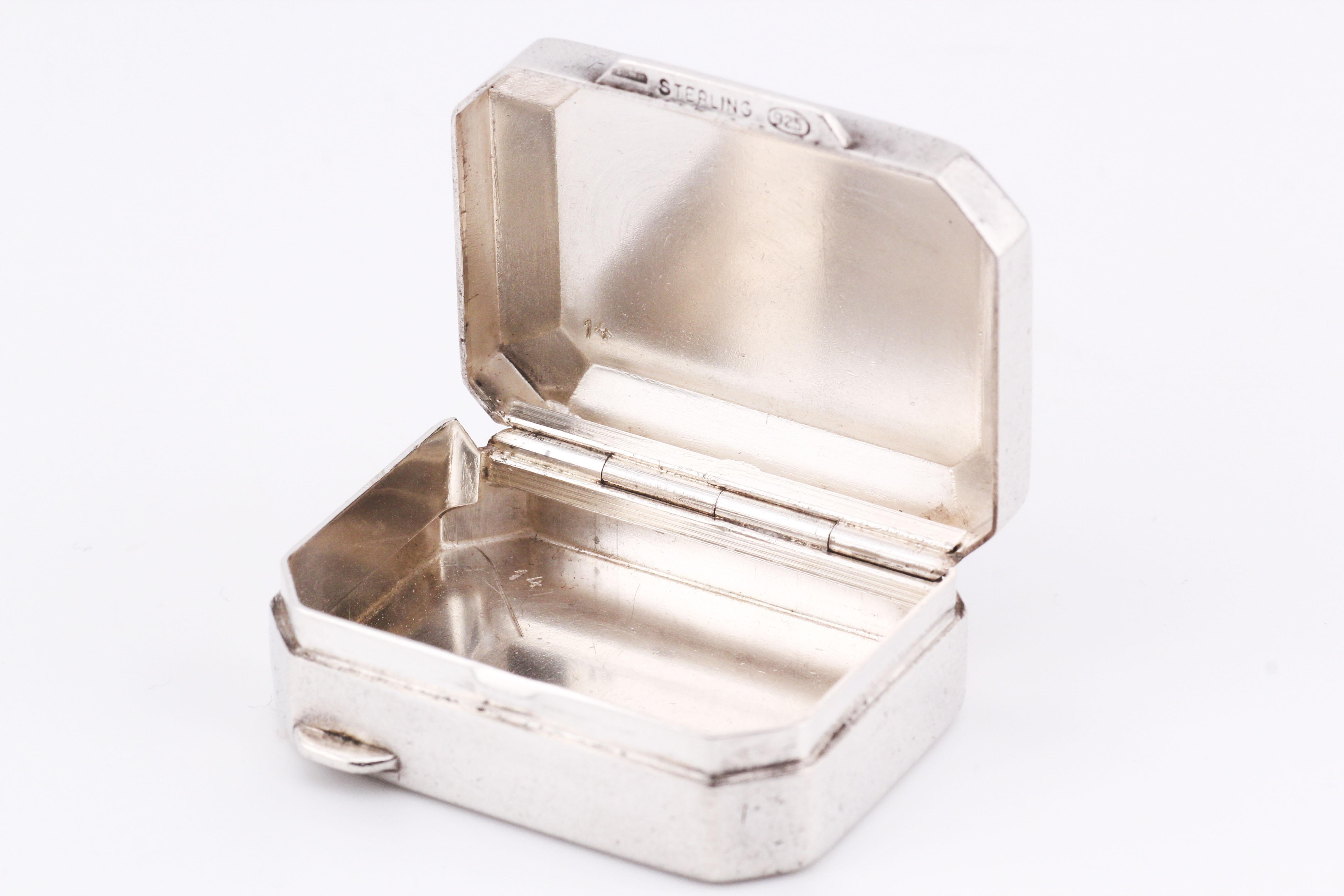 Tiffany & Co. Enamel 925 Sterling Silver Pill Box Case 3