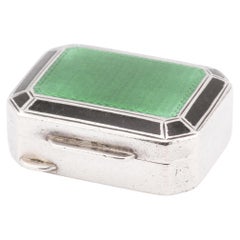 Tiffany & Co. Enamel 925 Sterling Silver Pill Box Case