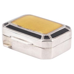 Tiffany & Co. Enamel 925 Sterling Silver Pill Box Case