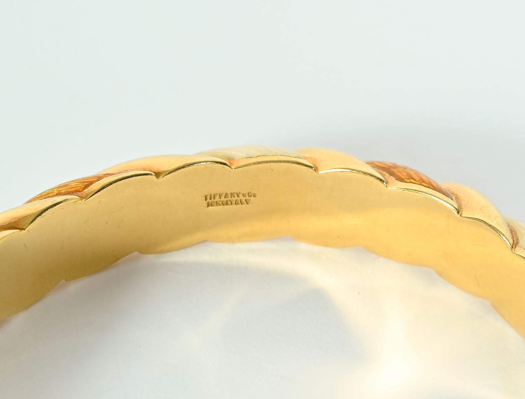 Women's Tiffany & Co. Enamel Bangle Bracelet For Sale